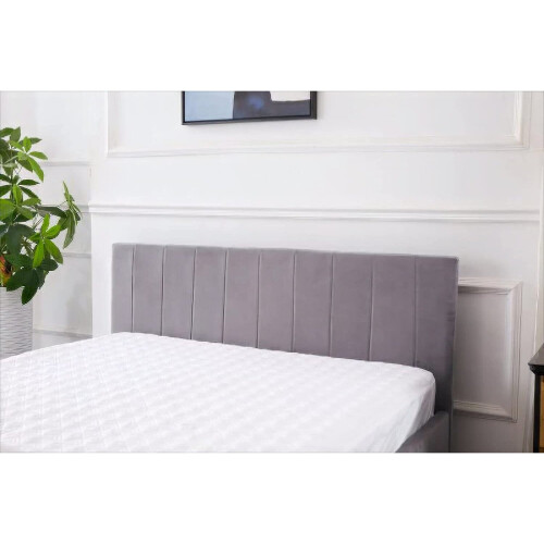 Kosy Koala Grey Velvet Ottoman Fabric Small Double Storage Bed 1