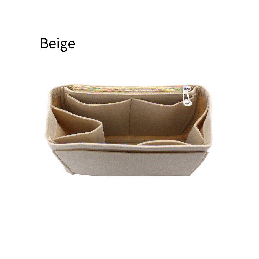 Brown Bag Organizer Insert Felt Cloth Bag Liner Multifunctional Makeup Bag Backpack Lined Bag Middle Bag Cosmetic Storage Bag
