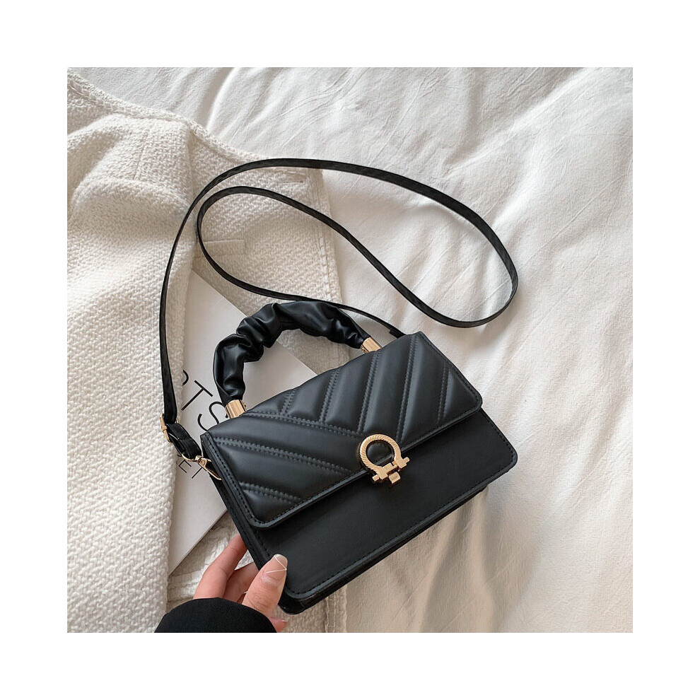 Striped Shoulder Bag Small Handbag Flap Pu Leather Crossbody Bags For Women Casual Top Handle Bags-image-OPC-PBV2KCN-NEW