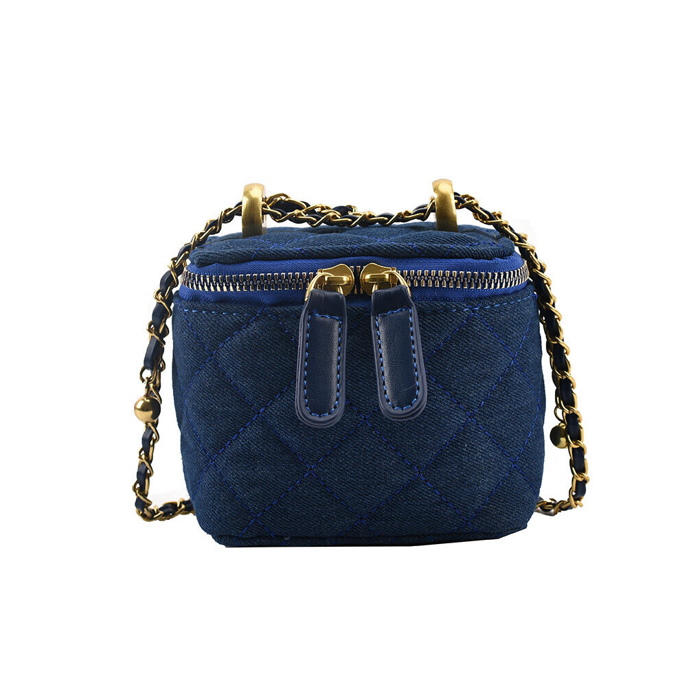Denim Makeup Bags Women Denim Chain Mini Crossbody Bags Women's Handbags Cosmetic Box Shoulder Messenger Bags