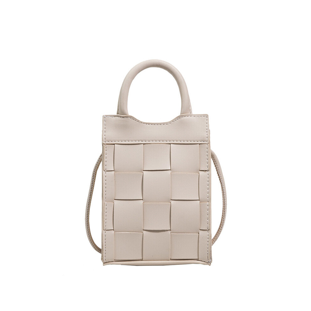 Green Pink Braided PU Leather Phone Bag for Female Women's Woven Shoulder Bags Mini Wallet Handbag Purse Bag-image-OPC-PBV2W5T-NEW