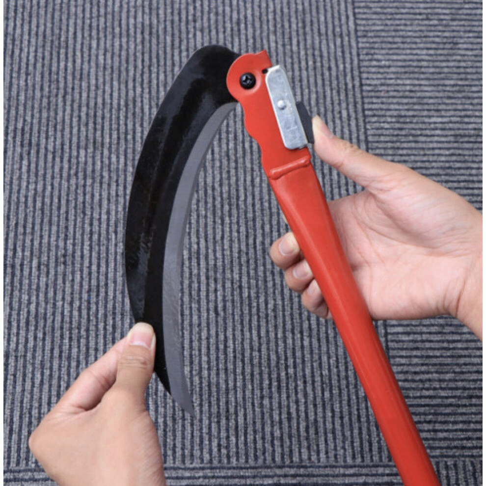 Folding Steel Gardening Scythe Sharp Grass Cutting Sickle