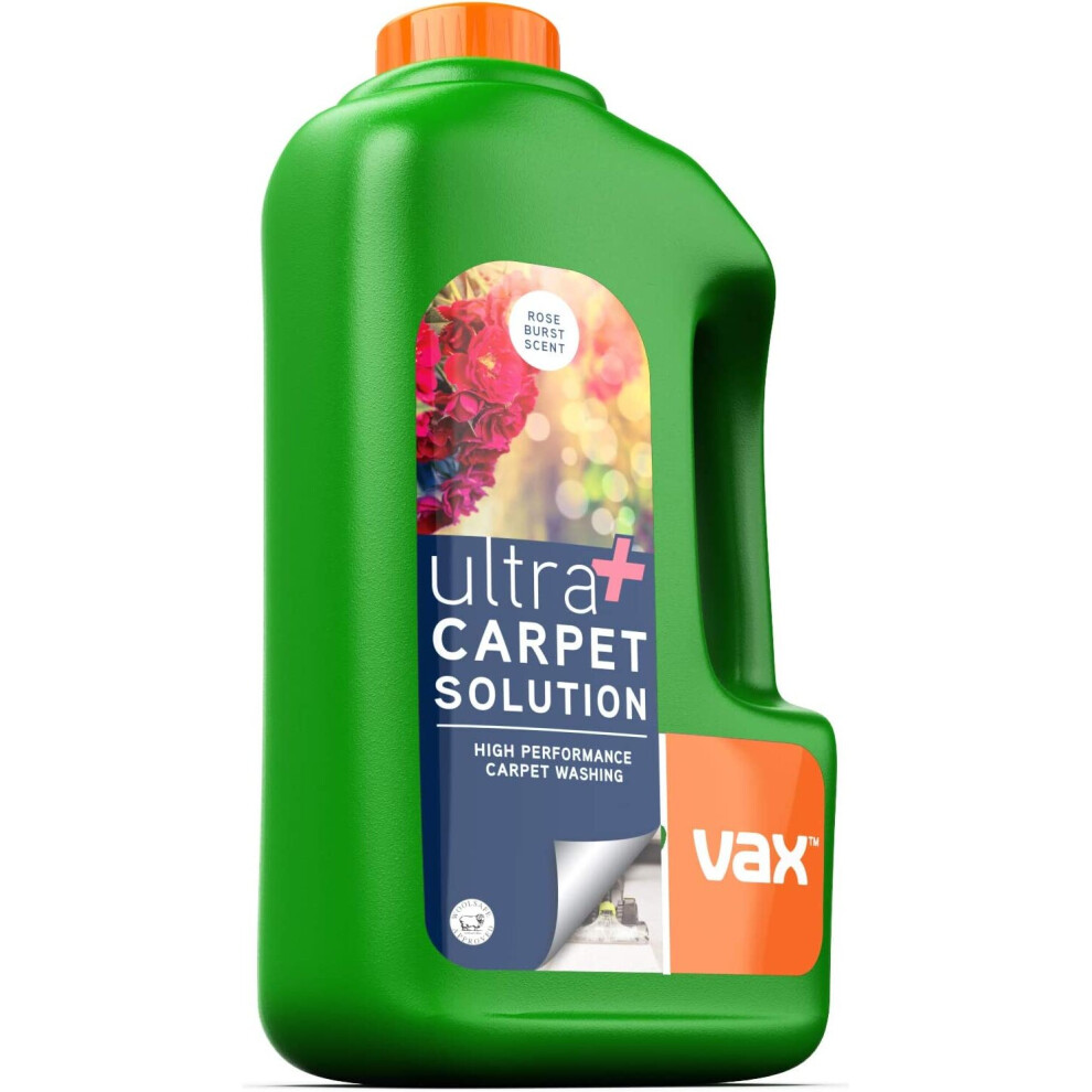 Vax Ultra+ 1.5 Litre Carpet Cleaner Solution | High Performance Carpet Washing - 1-9-137771, Green