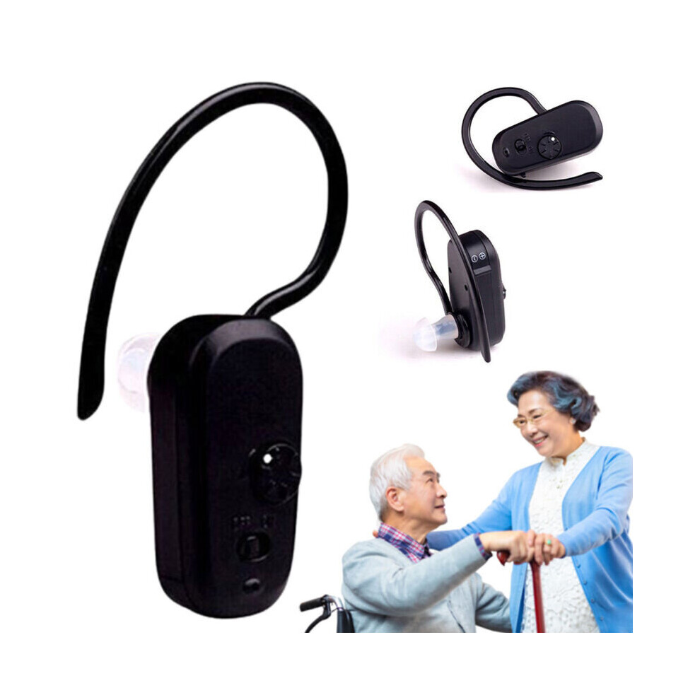 Black Hearing Aid Ear Hook Design Sound Enhancer Voice Amplifier Hearing Instrument