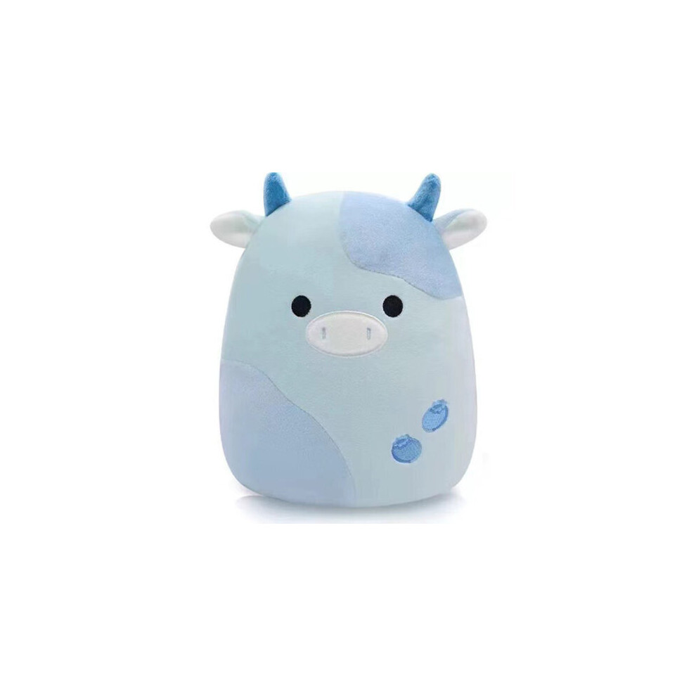 (Blue Cow) Stuffed Toy Cow Plush Doll Animal Pillow Birthday Gift Home Decor