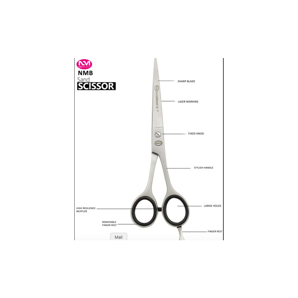 Flat Matti Matti Barber Scissors 7'' BRS German Sand Finshing