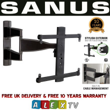 SANUS VMF720-B2 Medium Black TV Wall Mount Full Motion for 32in to 55in LED TVs