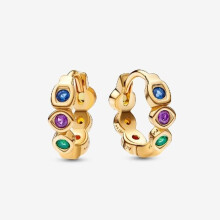 PANDORA Marvel The Avengers Infinity Stones Hoop Earrings 262567C01