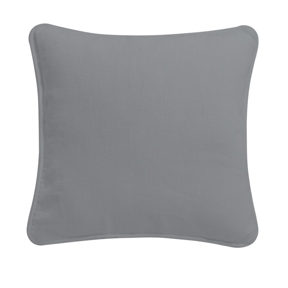 (Plain Cushion Cover 20x20'' (Grey)) 100% Cotton Plain Dyed Colourful Square Cushion Cover/Pillowcase Only, Home Sofa Decor 16'' 18'' 20''