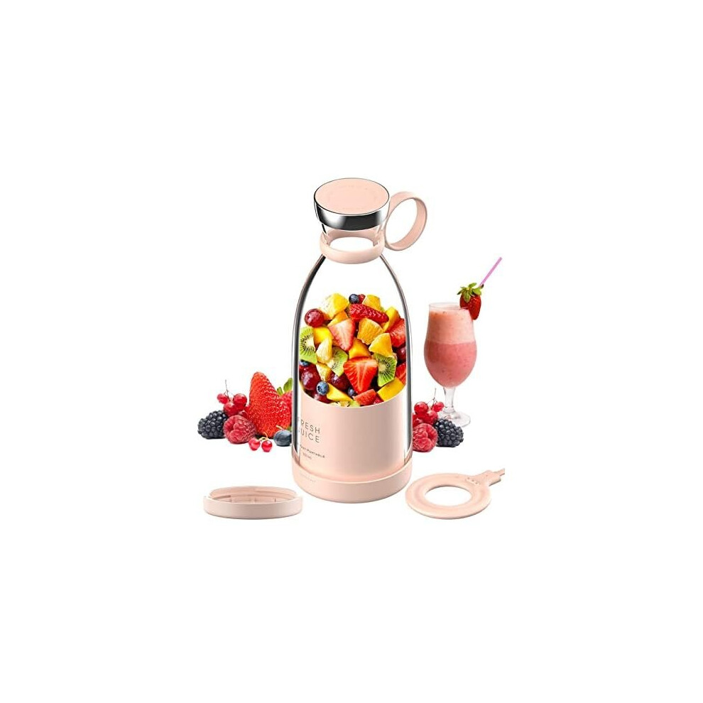 Portable Blender, 4 Blades Blender Smoothie Makers, Juicing Blenders Multifunctional Personal Blender with USB Rechargeable