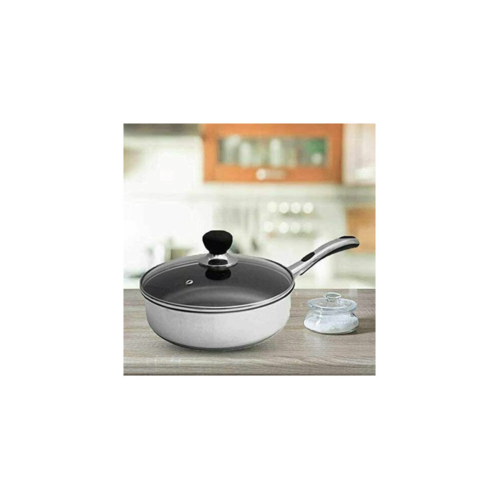 Stainless Steel 24cm  Easy Grip Frying Pan-image-OPC-PBV5NDJ-NEW