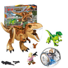 (Style F) Large Dinosaur Figure Big Size Indominus T Rex Blocks  Fit Lego Toys