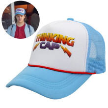 (Sky Blue) Womens Mens Kids Stranger Things Season 4 Cosplay Hat Thinking Cap Sunshade Peaked Cap Unisex Caps