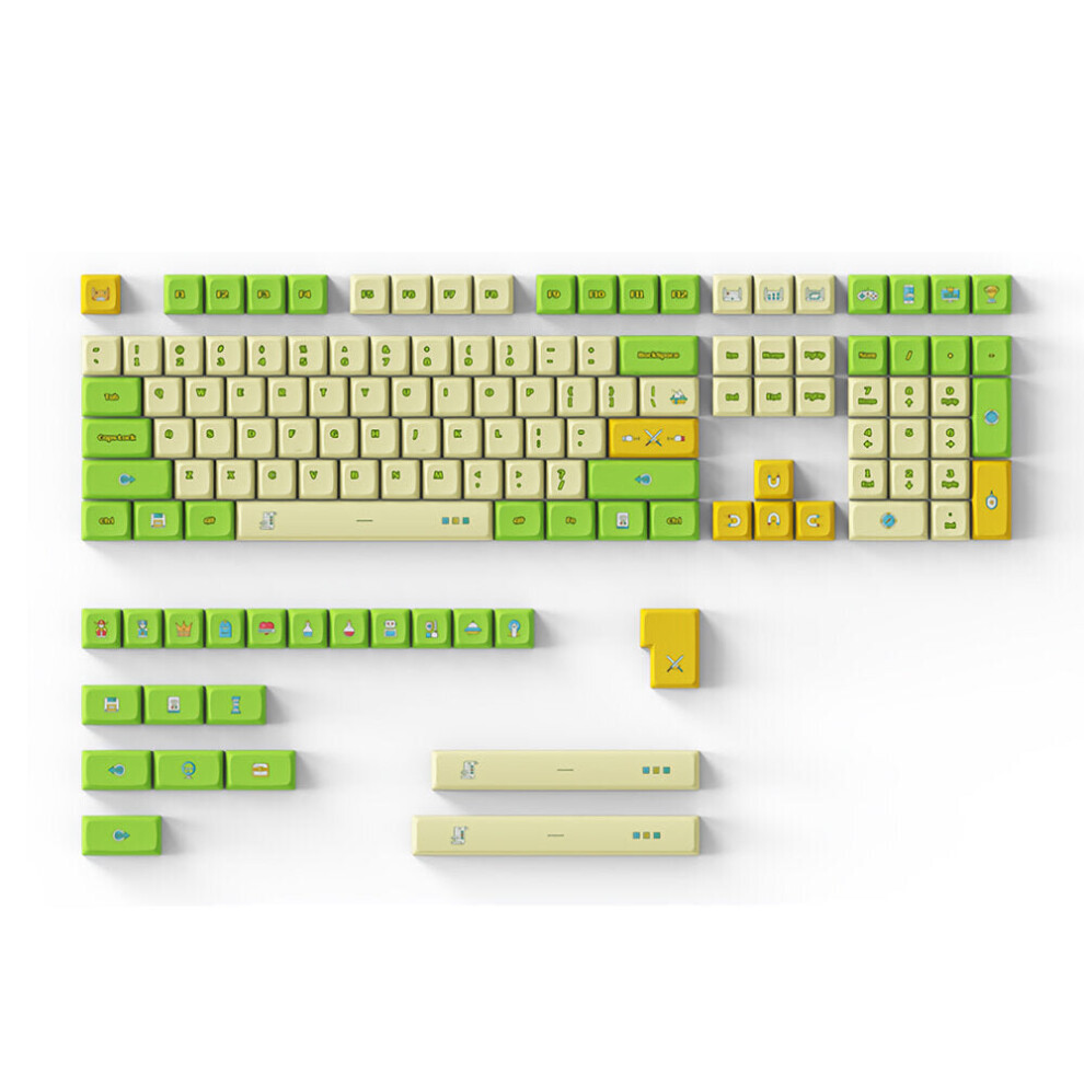 129 Keys Electronic Game Keycap Set XDA Profile PBT Sublimation Keycaps for Mechanical Keyboards