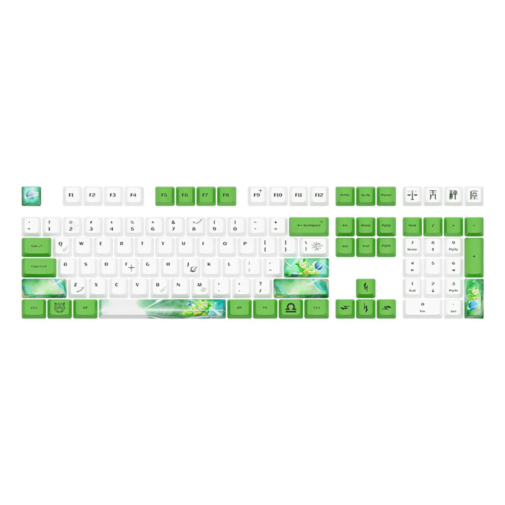 108 Keys Libra Keycap Set OEM Profile PBT Five-sided Sublimation Keycaps for Mechanical Keyboards