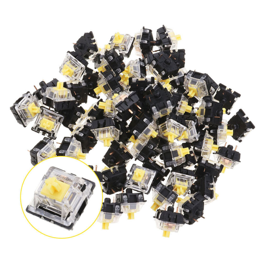 120Pcs Pack 3Pin Linear Switch Keyboard Switch For Mechanical Gaming Keyboard Yellow 6112212797501