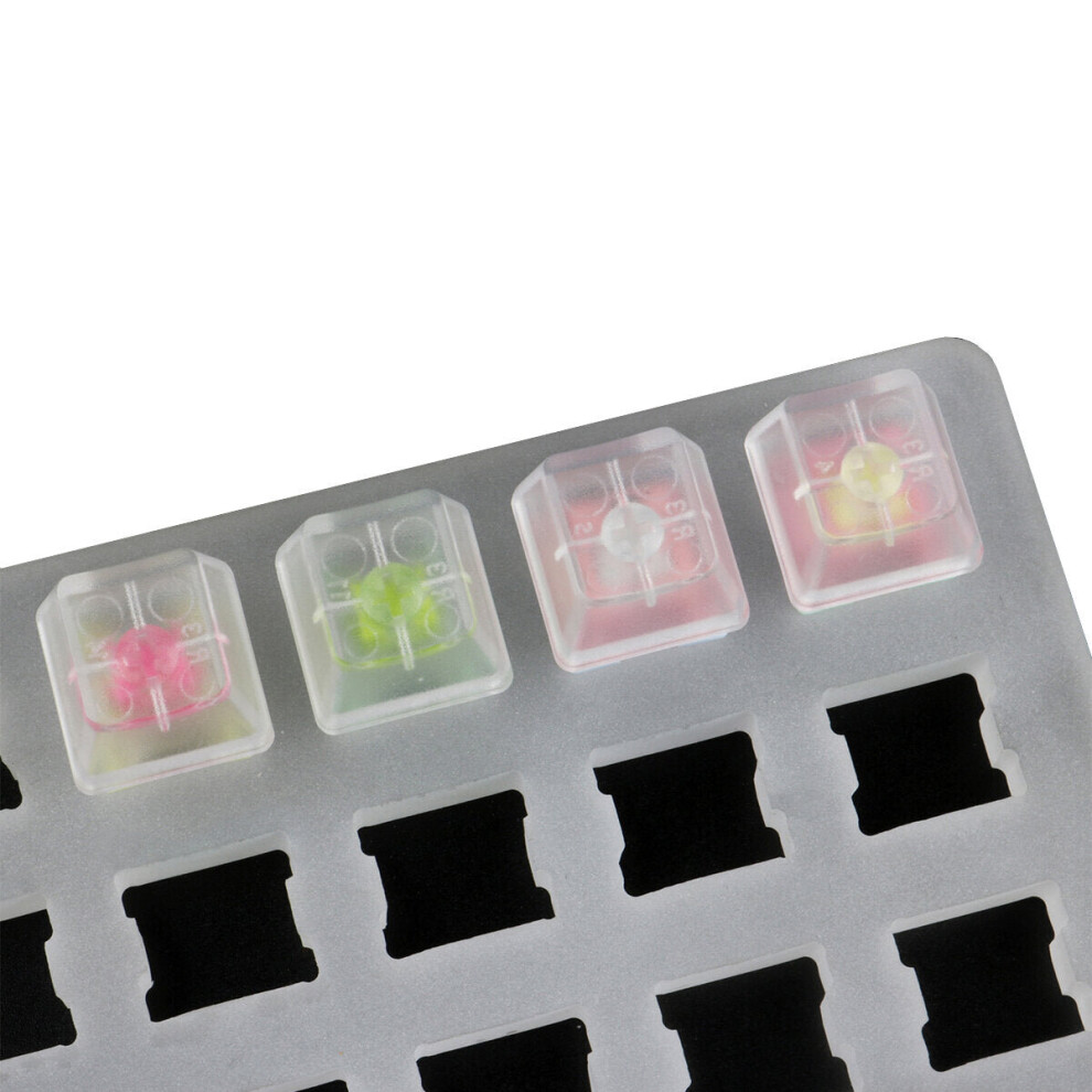 (R3) 10 Keys Transparent Blank Keycap Set Oem Profile Abs Frosting R1 R2 R3 R4 No Print Clear Translucent Keycaps For Mechanical Keyboards 6112212752265