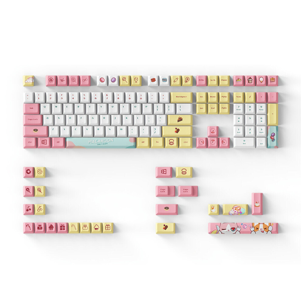 (Cherry Profile) 132/133 Keys Keycap Set Cherry/XDA Profile PBT Sublimation Keycaps for Mechanical Keyboards