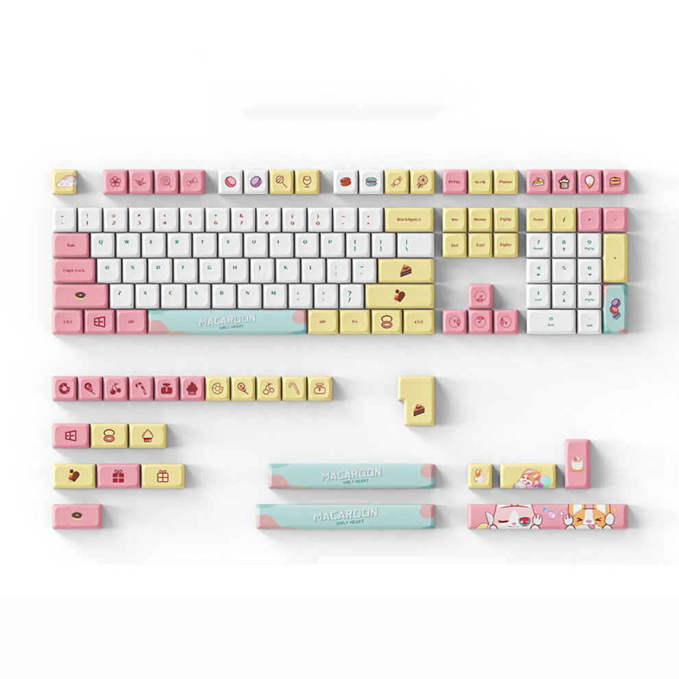 (XDA Profile) 132/133 Keys Keycap Set Cherry/XDA Profile PBT Sublimation Keycaps for Mechanical Keyboards