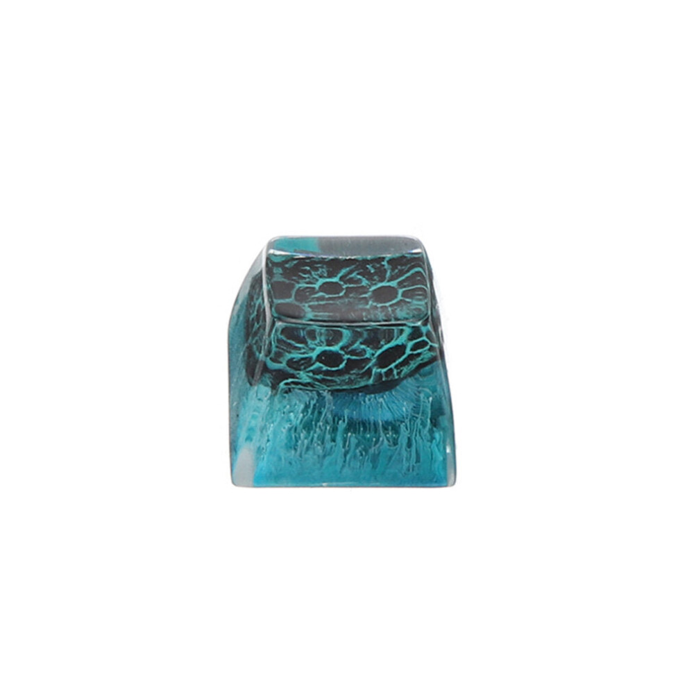 (Green) 1 PCS Handmade Resin Keycap Personalized Moonscape Keycap for Mechanical Keyboard