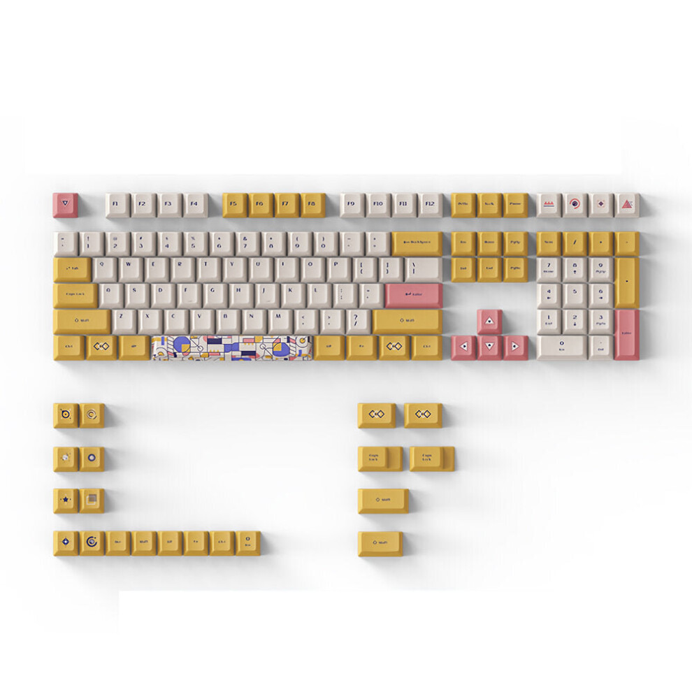 (Macaroon) 128 Keys Multicoloured Pbt Keycap Set Cherry Profile Sublimation Cutom Keycaps For Mechanical Keyboards 6112212792742