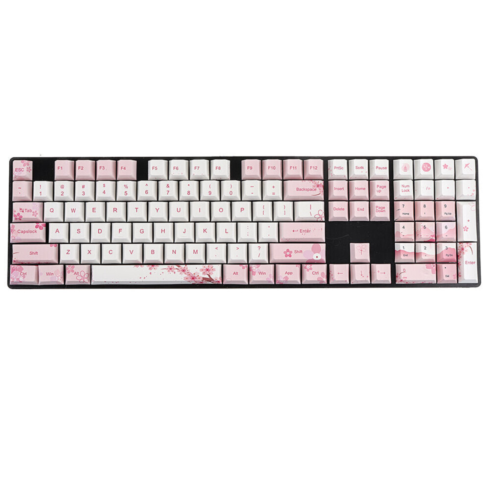 125 Keys Makino Cherry Keycap Set Cherry Profile PBT Five-sided Sublimation Keycaps for Mechanical Keyboard