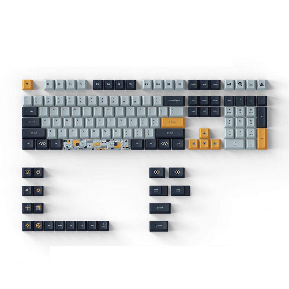 (Sea Salt Cheese) 128 Keys Multicoloured Pbt Keycap Set Cherry Profile Sublimation Cutom Keycaps For Mechanical Keyboards 6112212792766