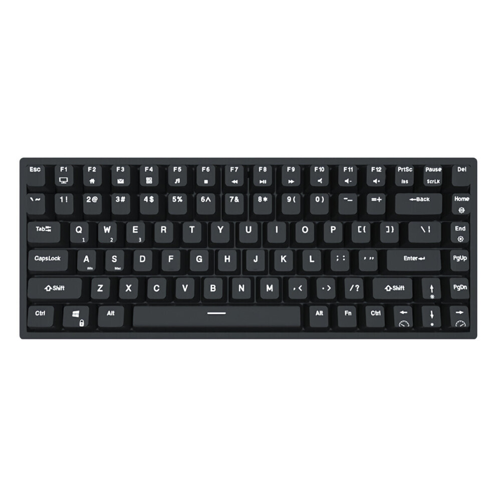 (Black, Red Switch) 84 Keys Triple Mode Mechanical Gaming Keyboard Connection Wireless bluetooth 5.0 2.4Ghz