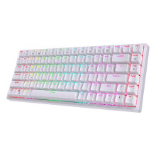 (White, Blue Switch) 84 Keys Triple Mode Mechanical Gaming Keyboard Connection Wireless bluetooth 5.0 2.4Ghz