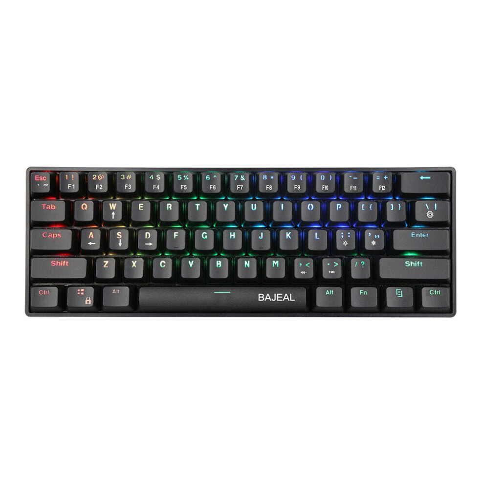 (Wired) 61 keys Mechanical Gaming Keyboard With Blue Switch Colorful LED Backlit