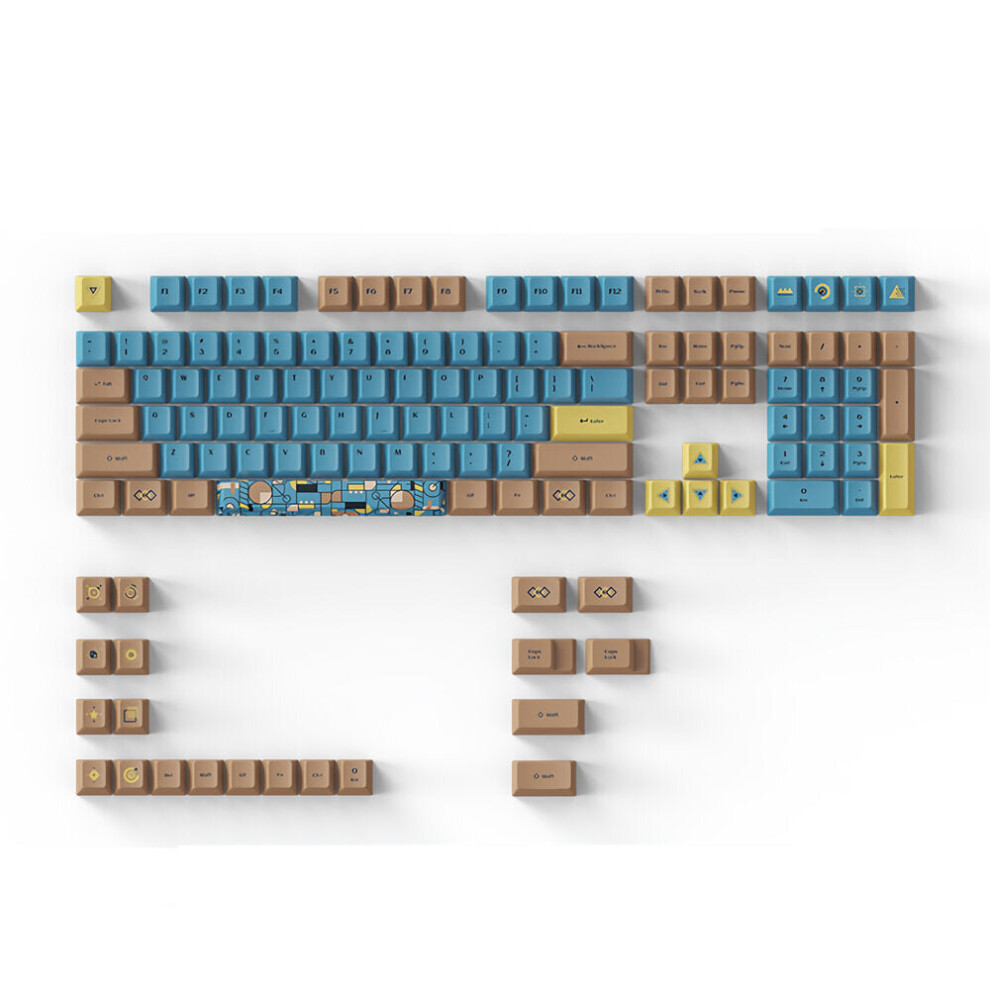 (Seas Of Clouds) 128 Keys Multicoloured Pbt Keycap Set Cherry Profile Sublimation Cutom Keycaps For Mechanical Keyboards 6112212792797