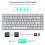 (Black, Blue Switch) 84 Keys Triple Mode Mechanical Gaming Keyboard Connection Wireless bluetooth 5.0 2.4Ghz 5