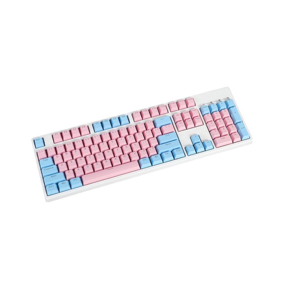 (Pink) 111 Keys Color Matching Keycap Set OEM Profile ABS Two-Color Injection Keycaps for Mechanical Keyboard