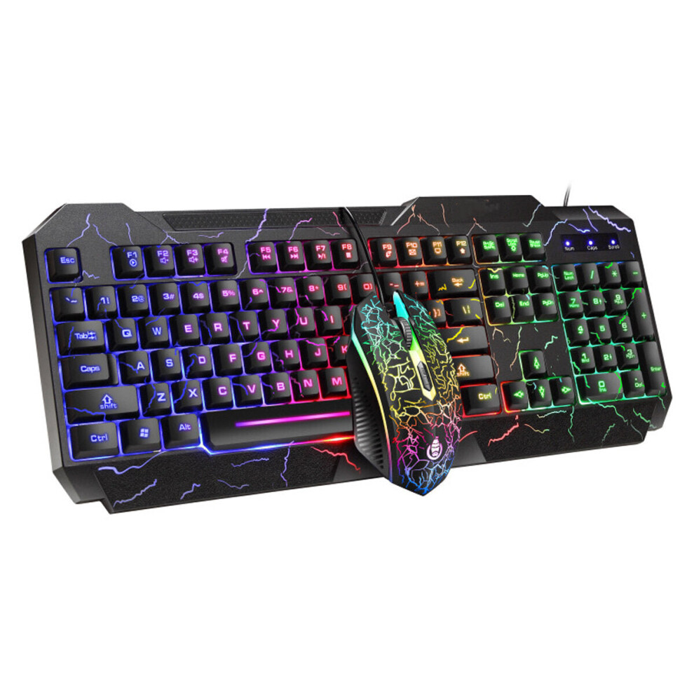 104 Keys Gaming Keyboard Rgb Backlight Wired Mechanical Feeling Keyboard And 1600 Dpi Rgb Gaming Mouse 6112212792919