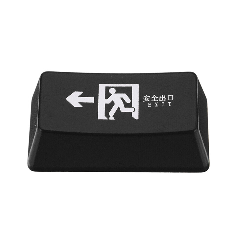 (Black) 1 PCS Keycap OEM Profile Exit Light Translucent Backspace Keycap