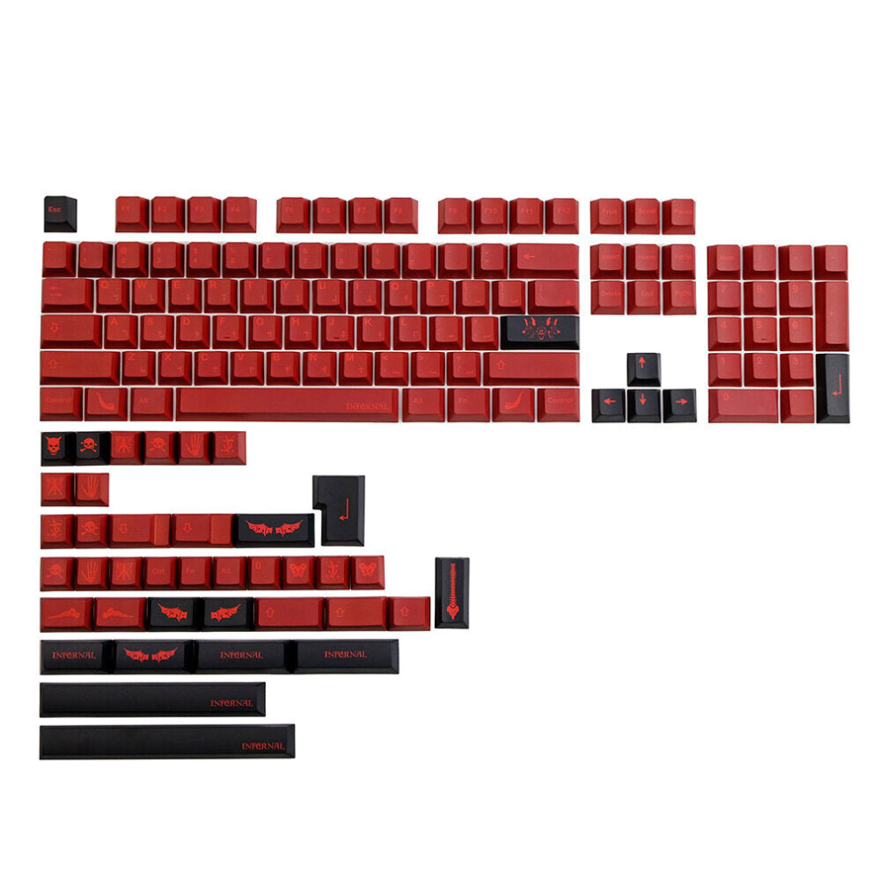 142 Keys PBT Keycap Set Cherry Profile Sublimation Custom Keycaps for Mechanical Keyboard