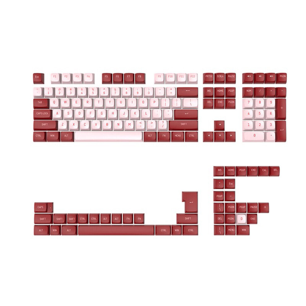 (Red Bean) 148 Keys Mechanical Keyboard PBT Double Color Injection Keycap Set Custom Keycaps