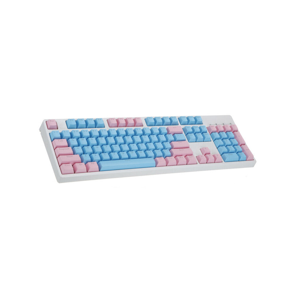 (Blue) 111 Keys Color Matching Keycap Set OEM Profile ABS Two-Color Injection Keycaps for Mechanical Keyboard