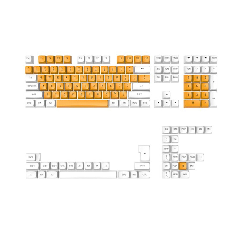 (Banana Milk) 148 Keys Mechanical Keyboard PBT Double Color Injection Keycap Set Custom Keycaps