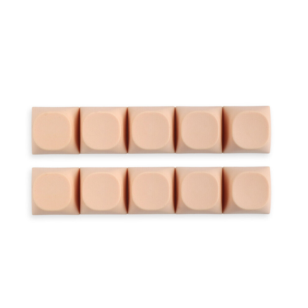 (Nude) 10 Pcs Candy Color Blank Keycap Set Ma Profile Pbt Keycaps For Mechanical Keyboards 6112212752234