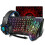 4-in-1 Keyboard Mouse Headset Mouse Pad Set USB Wired 104 Keys Cracked Keyboard Mouse Over-Ear Headset Mouse Pad Combo Set 1