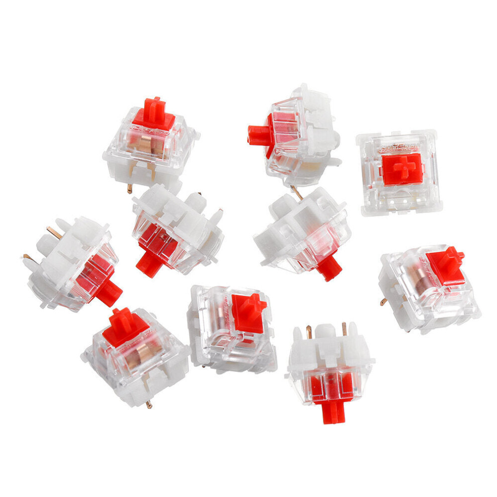 10PCS Pack 5 Pin Silent Red Switch Mechanical Switch for Mechanical Gaming Keyboard