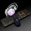 (White) 3-In-1 USB Wired Keyboard 1600DPI Mouse Colorful Headset Set Gaming Backlight Mechanical Keyboard Waterproof for Desktop Computer Notebook 7