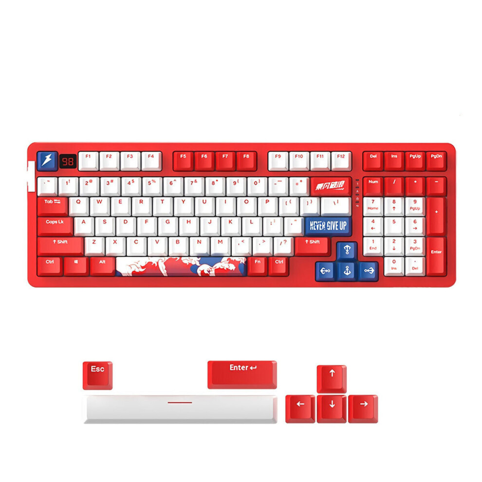 () 104 Keys Wi Mechanical Keyboard Switch Metal Panel 22 Backlight Effects Gaming Keyboard Red/Blue 6112212787779