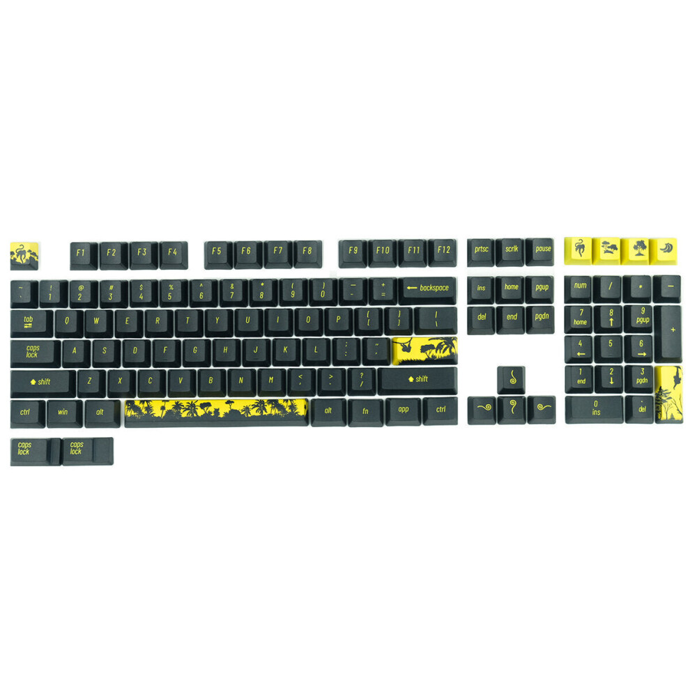 110 Keys Monkey Keycap Set OEM Profile PBT Five-sided Sublimation Keycaps for Mechanical Keyboards