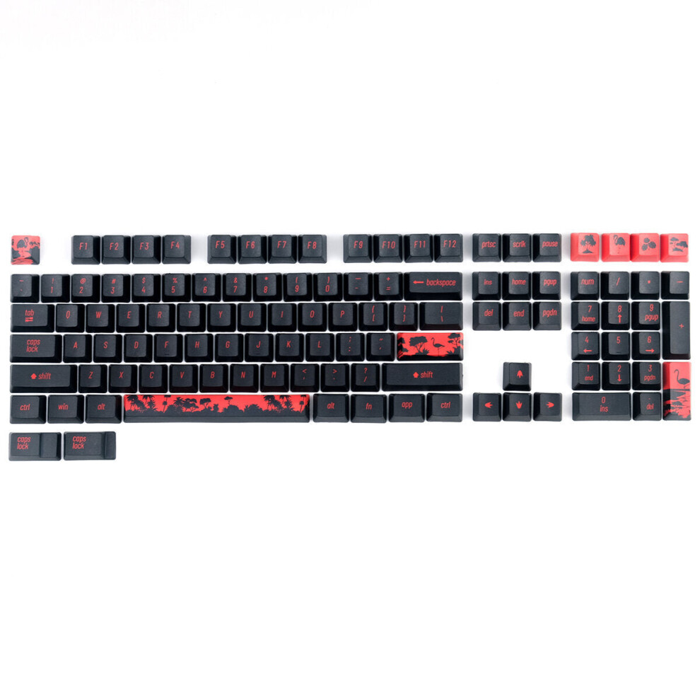 110 Keys Flamingo Keycap Set Oem Profile Pbt Five-Sided Sublimation Keycaps For Mechanical Keyboards 6112212797778