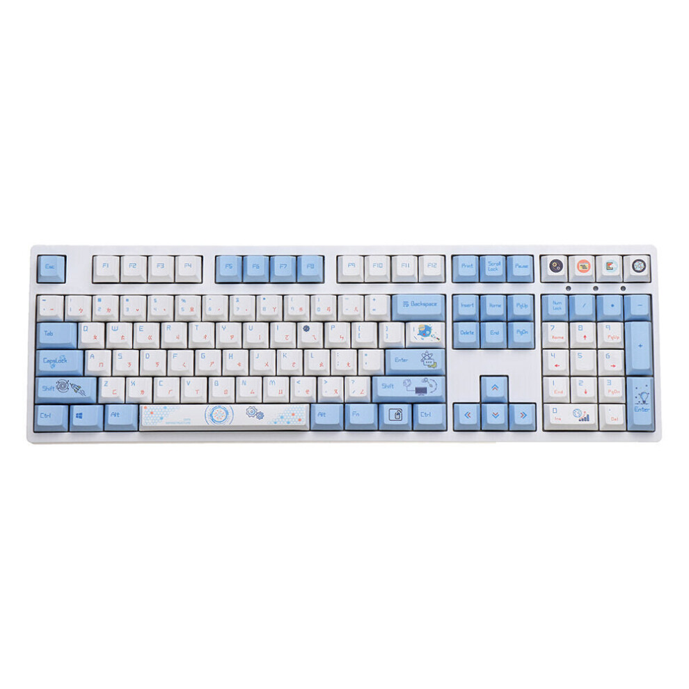 (108 keys) 108/130 Keys Technology Frontier Keycap Set Cherry Profile PBT Sublimation Taiwanese Keycaps for Mechanical Keyboard