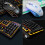 (White) 3-In-1 USB Wired Keyboard 1600DPI Mouse Colorful Headset Set Gaming Backlight Mechanical Keyboard Waterproof for Desktop Computer Notebook 4