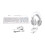 (White) 3-In-1 USB Wired Keyboard 1600DPI Mouse Colorful Headset Set Gaming Backlight Mechanical Keyboard Waterproof for Desktop Computer Notebook 1