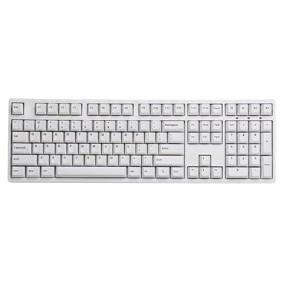 (White) 108 Keys Minimalist Keycap Set Cherry Profile Pbt Two Color Molding Keycaps For Mechanical Keyboard White 6112212798058